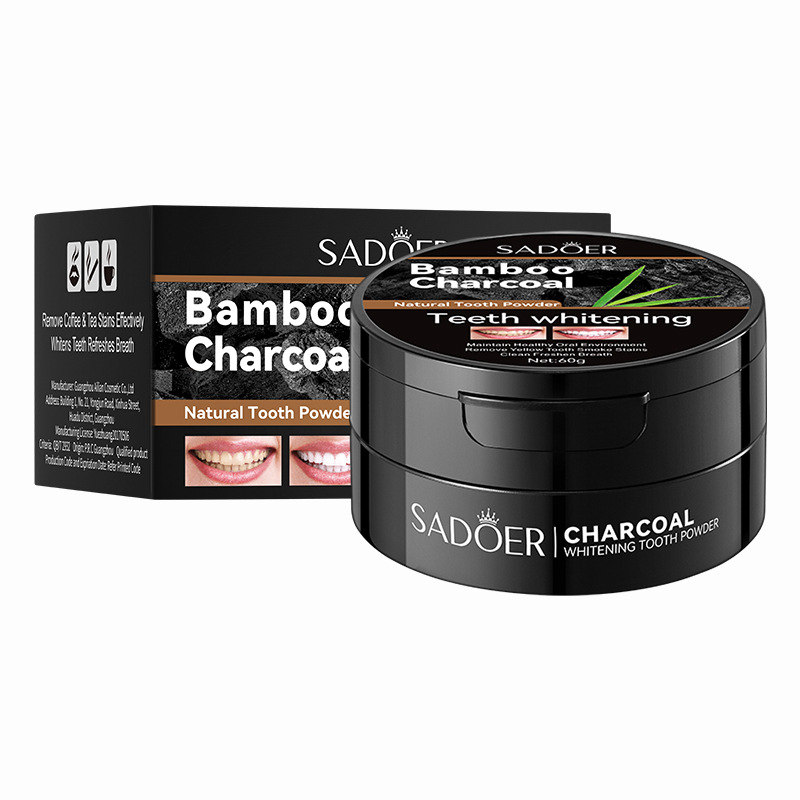 Teeth Whitening Charcoal Powder - 60g Tand Whitening Poeder Actieve Bamboe