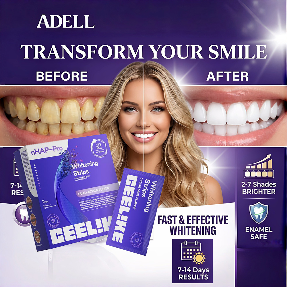Teeth Whitening Effective - Paarse Tandbleekstrips 14 stuks Emaille-vriendelijk 2-7