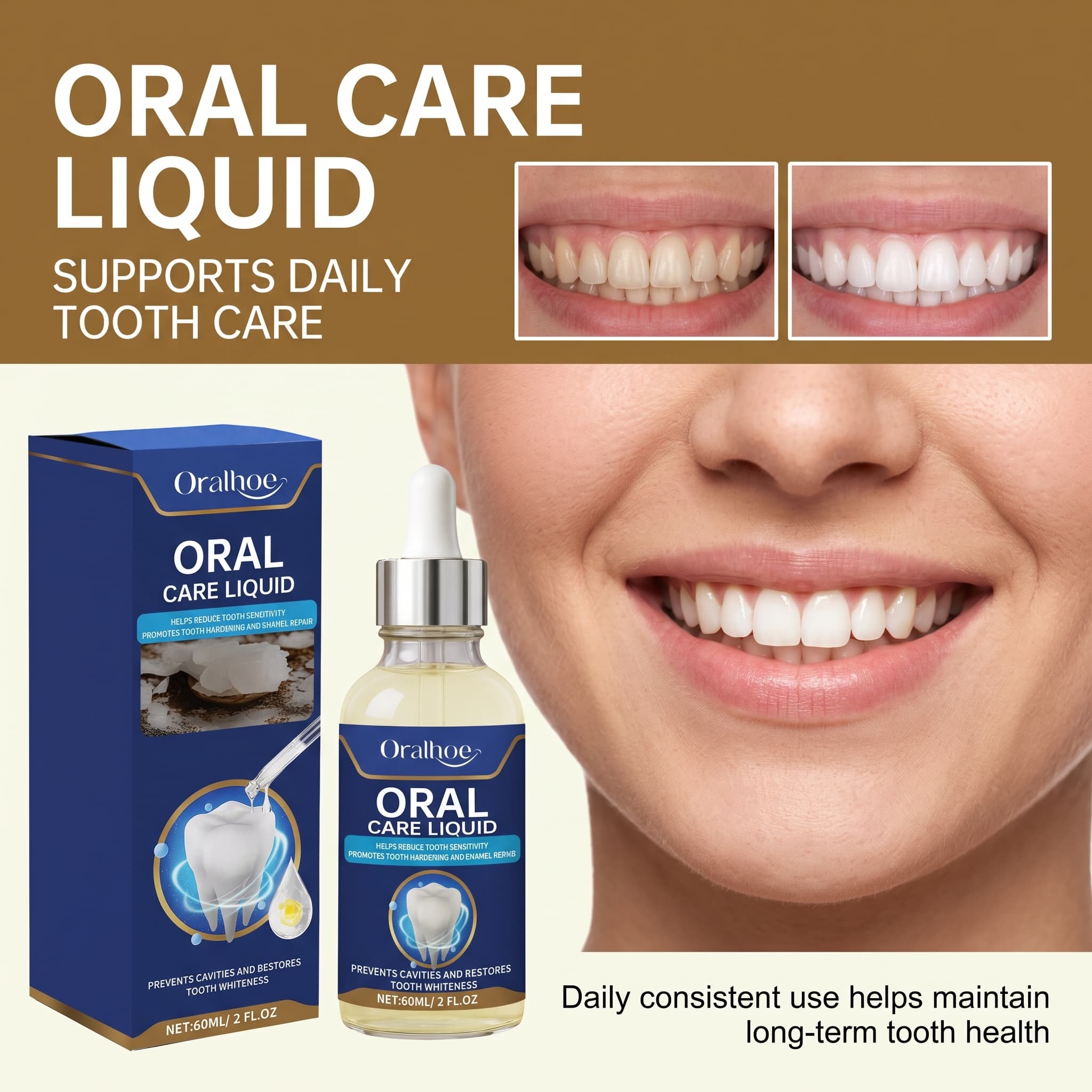 Enamel Repair Serum - Gum Repair Care Serum Zachte, diep