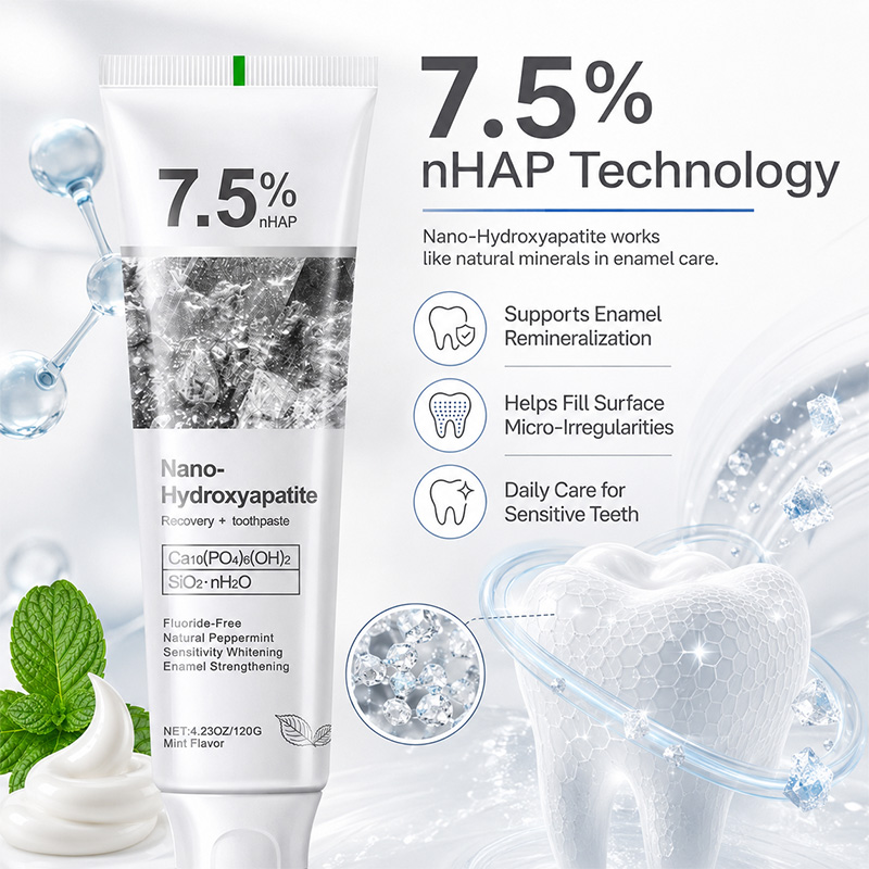 Teeth Whitening Toothpaste - 5/6 Stuks 7.5% nHAP Nano Hydroxyapatiet