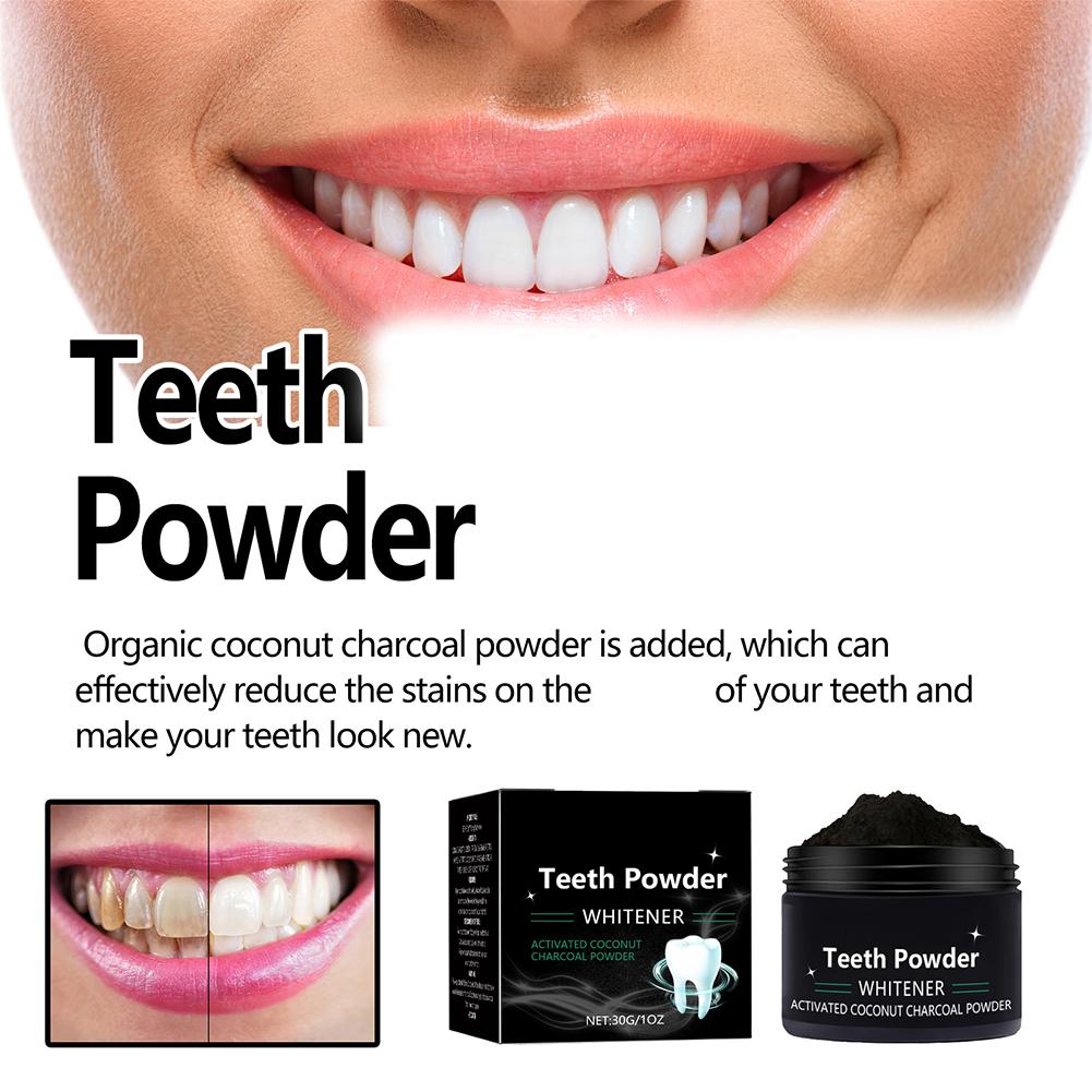 Teeth Whitening Charcoal Powder - Tandenbleekpoeder, natuurlijk witmakend en diepgaand reinigend