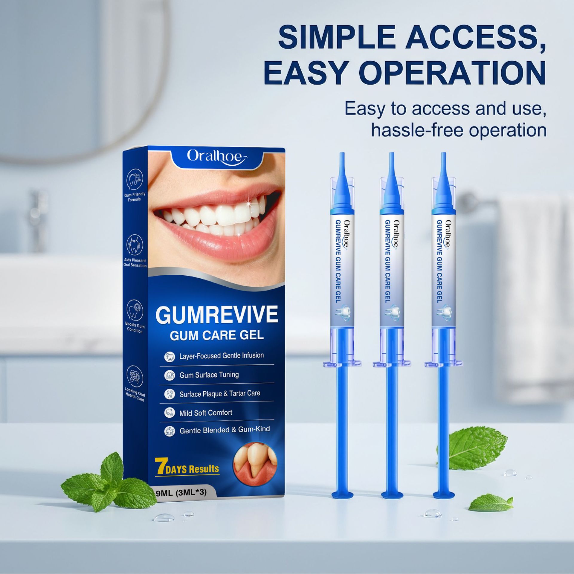 Teeth Whitening In Office - Mondverzorgingsgel 3-delige tandvleesreinigingsset, zachte tand- en