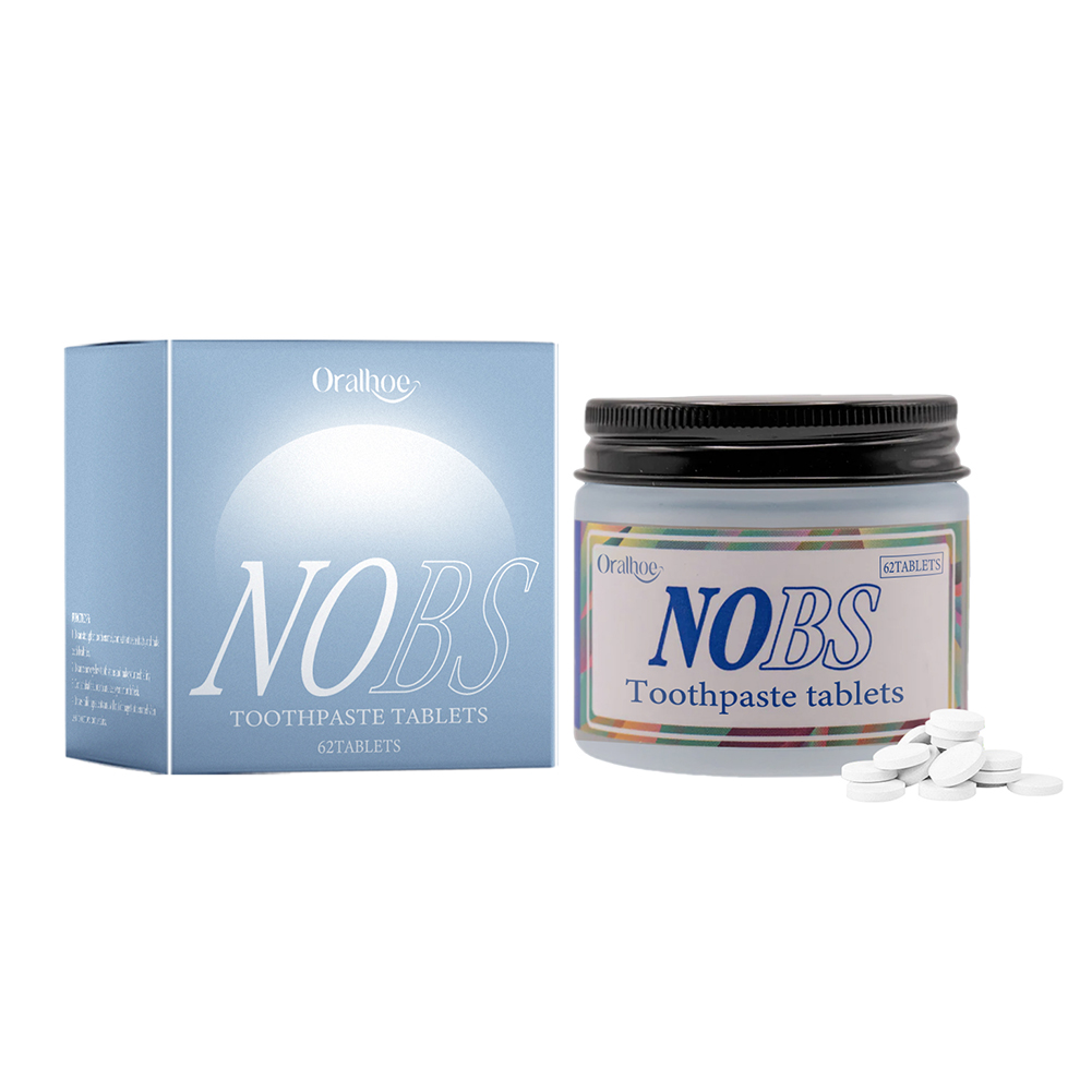 Teeth Whitening Baking Soda - NOBS Tandpasta-tabletten - Nano-hydroxyapatite, bloemvrij, milieuvriendelijk