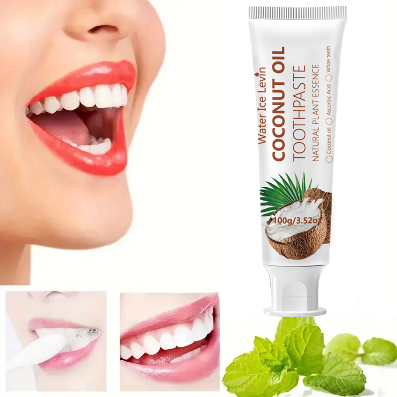 Teeth Whitening Toothpaste - Kokosolie Tandpasta 100g Natuurlijke Plantaardige Essentie