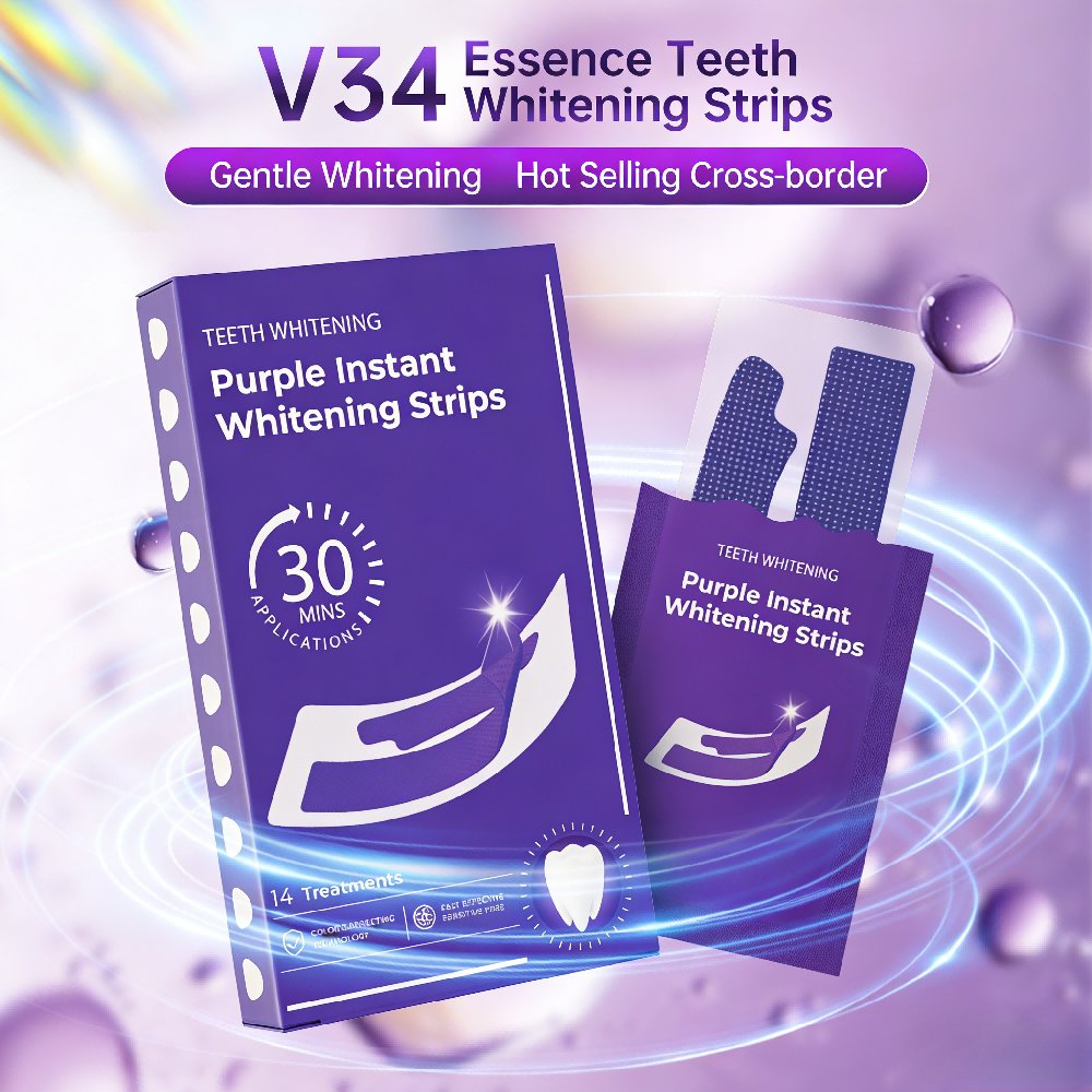 Paarse tandenbleekstrips - gee - Teeth Whitening In Office recensie en prijs