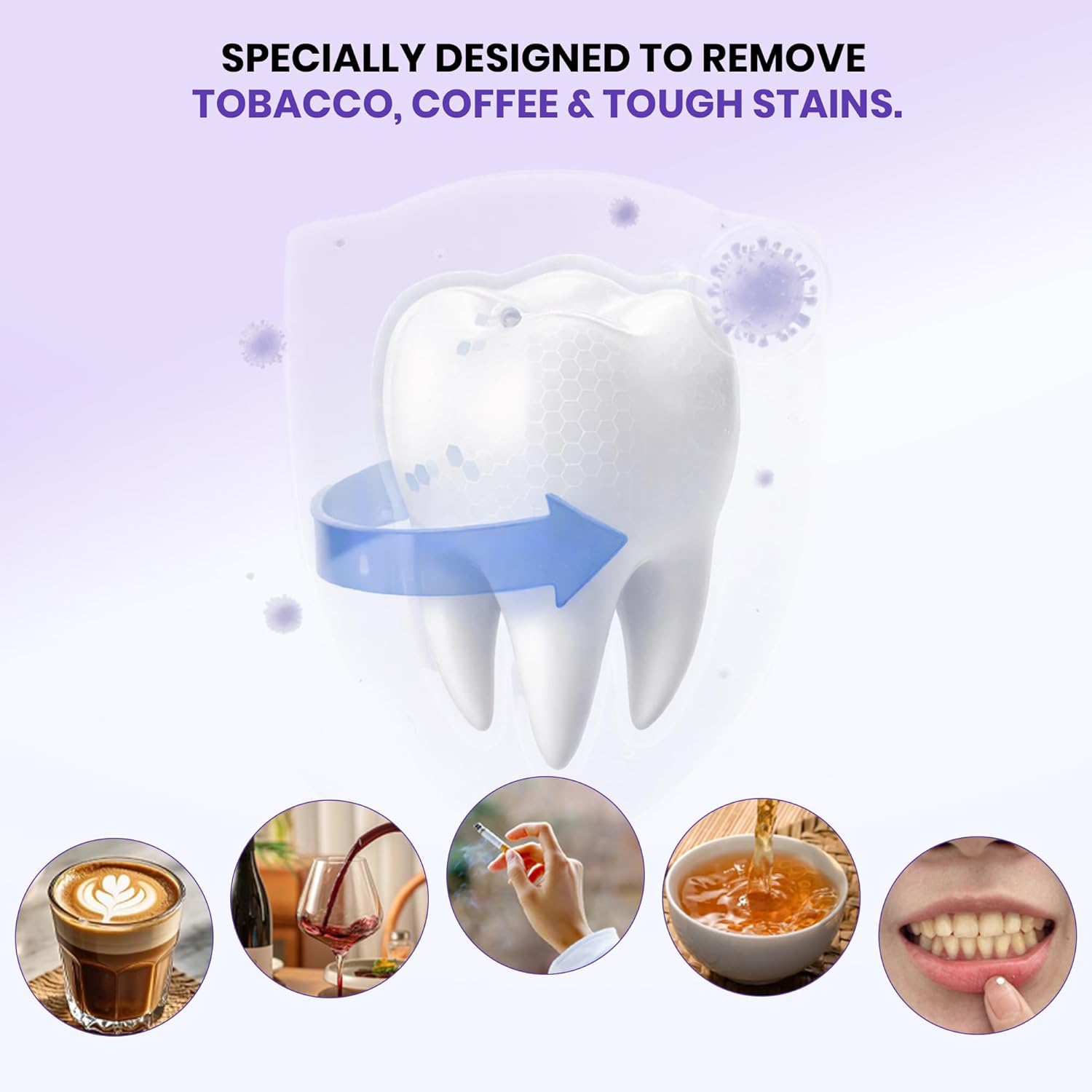 Geavanceerde paarse tandenblee - Teeth Whitening In Office recensie en prijs