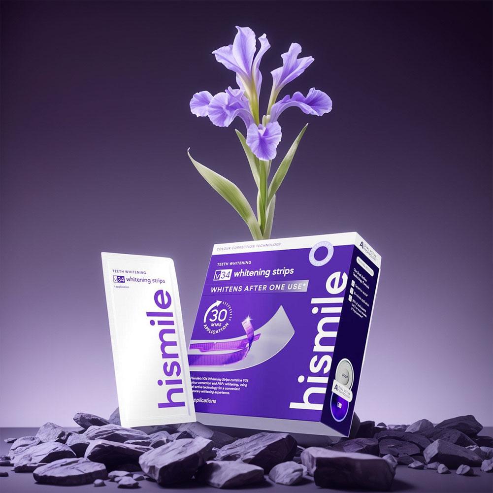 Paarse witmakende tandstrips b - Teeth Whitening Routine recensie en prijs