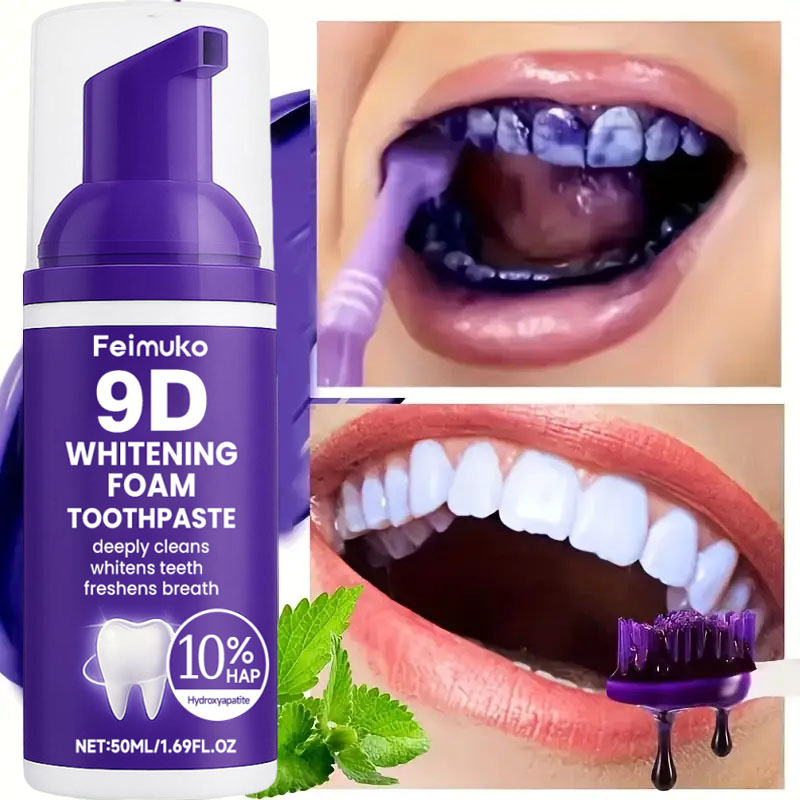 9D Paarse Tandenbleek Tandpast - Teeth Whitening Toothpaste recensie en prijs