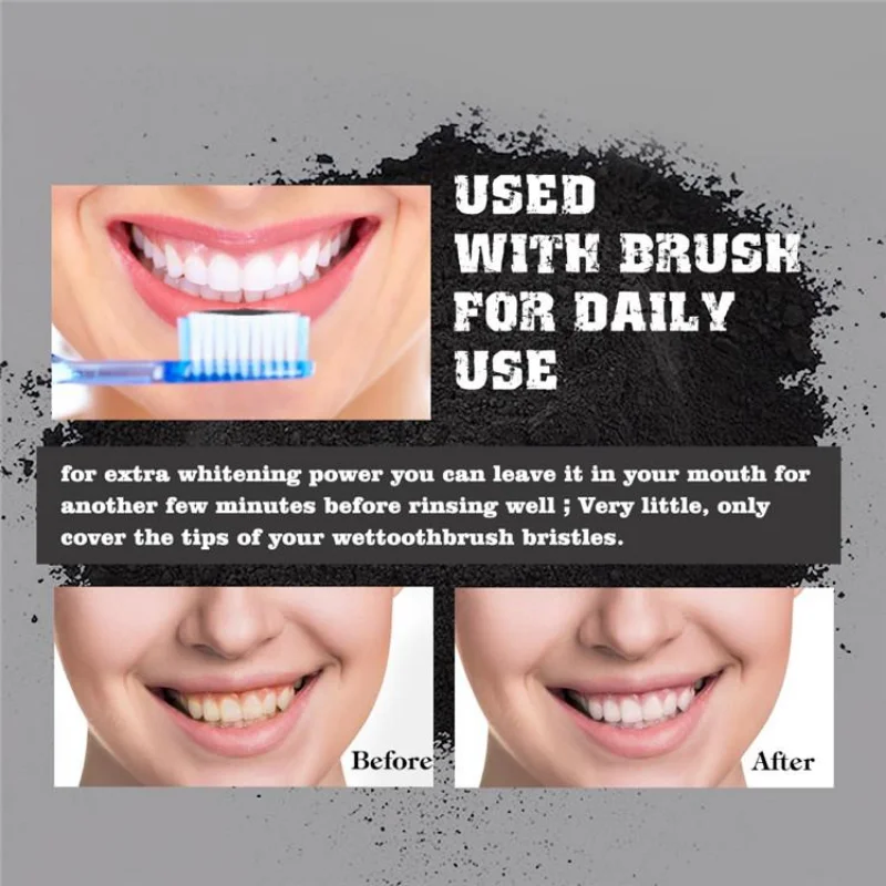 Food Grade Tanden Poeder Houts - Teeth Whitening Charcoal Powder recensie en prijs