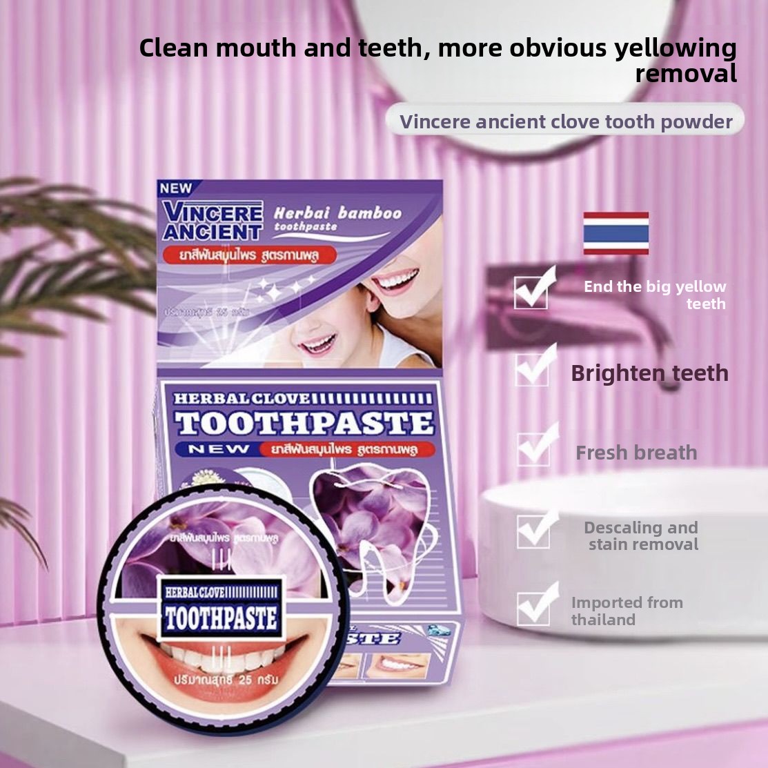 Natuurlijk Thais VINCERE Tandp - Teeth Whitening Charcoal Powder recensie en prijs