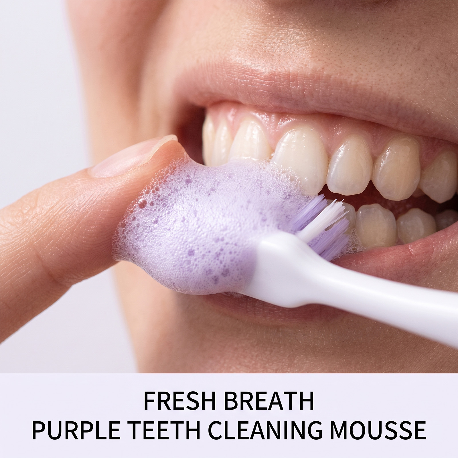 Paarse Tandpasta Mousse Schuim - Teeth Whitening Foam recensie en prijs