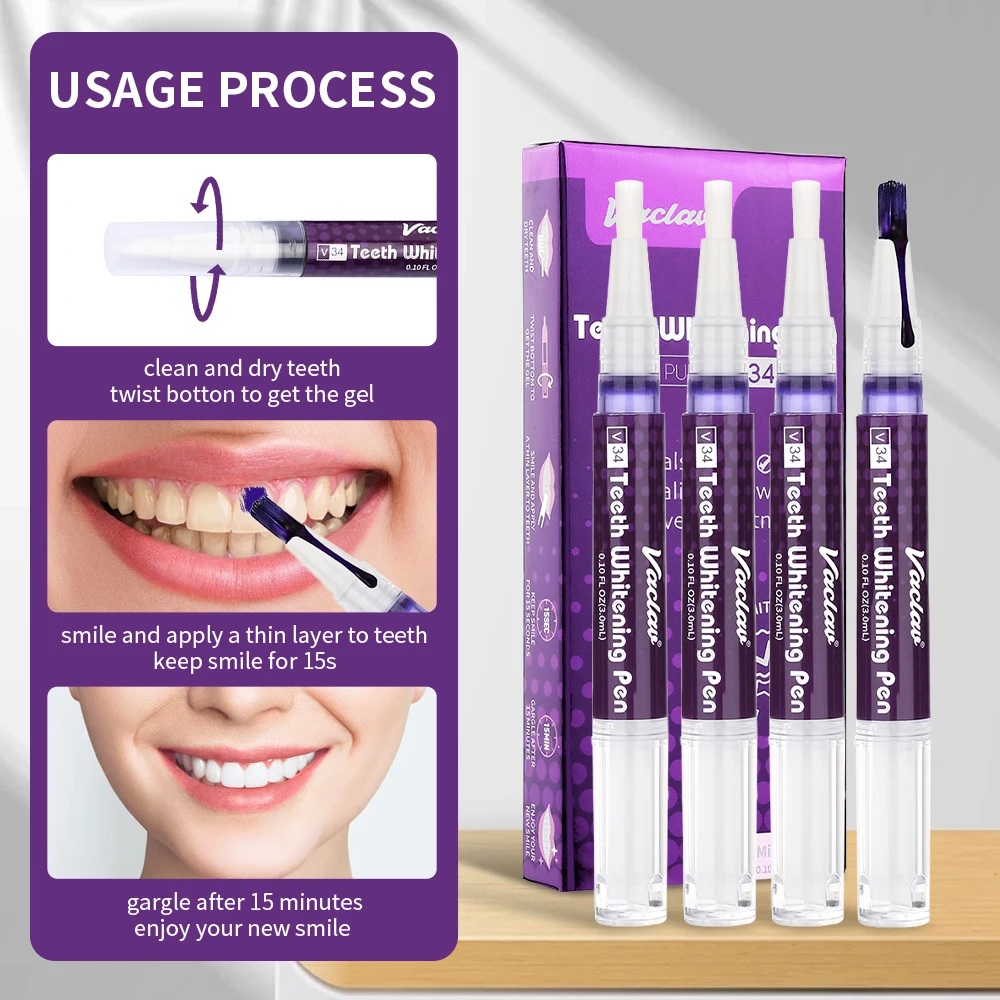 Vaclav V34 Paarse tandenbleekg - Teeth Whitening Foam recensie en prijs
